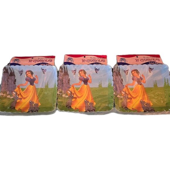 10 Snow White Paper Square Plates For Cake 8×7 Set Of 3 New In Package, Party - Picture 1 of 5